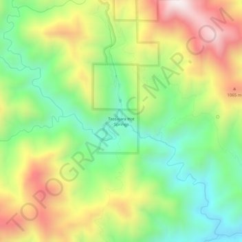 Mapa topográfico Tassajara Hot Springs, altitude, relevo