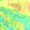 Mapa topográfico Lacs Thivierge, altitude, relevo