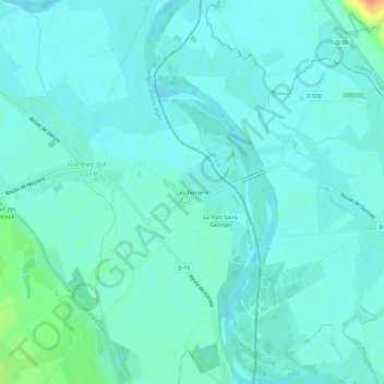 Mapa topográfico Les Terriens, altitude, relevo