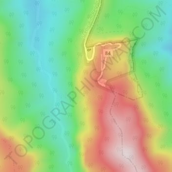 Mapa topográfico White Caves, altitude, relevo