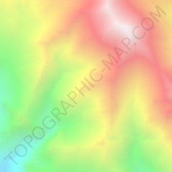 Mapa topográfico Hunza, altitude, relevo