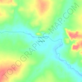 Mapa topográfico Sucupira, altitude, relevo