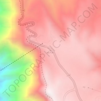 Mapa topográfico Mt. Souda, altitude, relevo