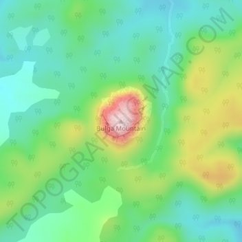 Mapa topográfico Bulga Mountain, altitude, relevo