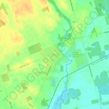 Mapa topográfico Innerkip, altitude, relevo