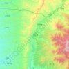Mapa topográfico 方山县, altitude, relevo