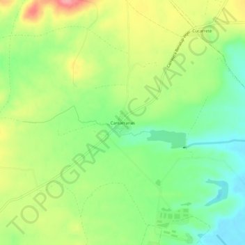 Mapa topográfico Cantarranas, altitude, relevo