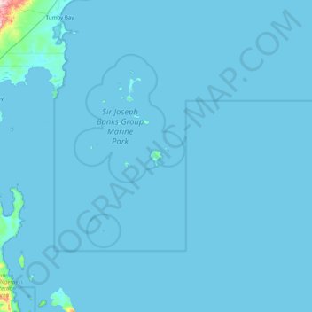 Mapa topográfico Spilsby Island, altitude, relevo