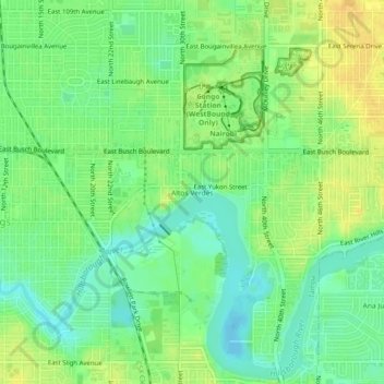 Mapa topográfico Altos Verdes, altitude, relevo