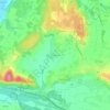Mapa topográfico Les Moutiers, altitude, relevo