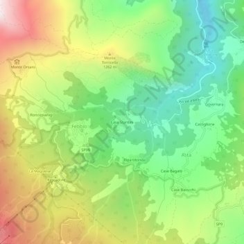Mapa topográfico Case Stantini, altitude, relevo