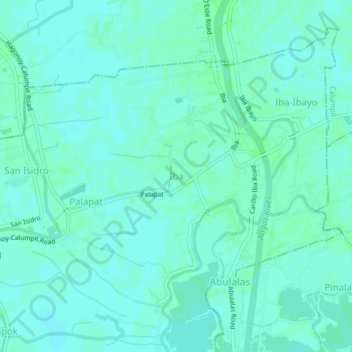 Mapa topográfico Iba, altitude, relevo