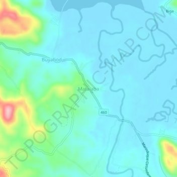Mapa topográfico Matalaba, altitude, relevo