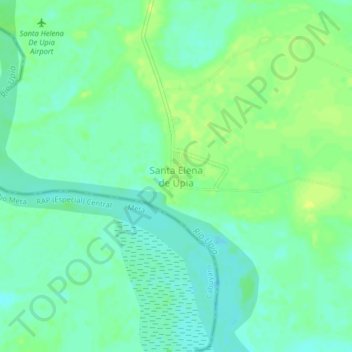 Mapa topográfico Santa Elena de Upia, altitude, relevo