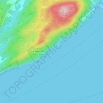 Mapa topográfico 1, altitude, relevo
