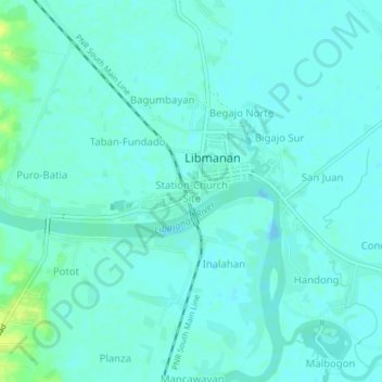 Mapa topográfico Station-Church Site, altitude, relevo