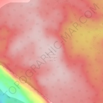 Mapa topográfico Boulder Mountain, altitude, relevo