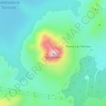 Mapa topográfico Las Tórtolas, altitude, relevo