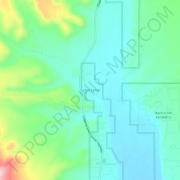 Mapa topográfico Punkin Center, altitude, relevo
