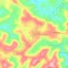 Mapa topográfico Kuttikol, altitude, relevo