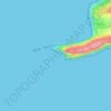 Mapa topográfico Scratchells Bay, altitude, relevo