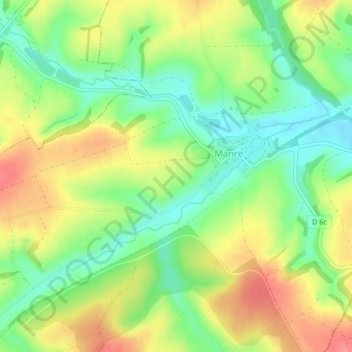 Mapa topográfico Sur les Haies, altitude, relevo