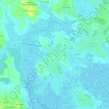 Mapa topográfico Mayun, altitude, relevo