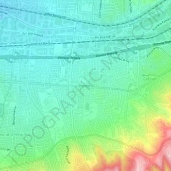 Mapa topográfico Otterbein, altitude, relevo