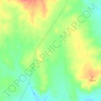 Mapa topográfico Rubielos, altitude, relevo
