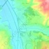 Mapa topográfico Ponte da Pedra, altitude, relevo