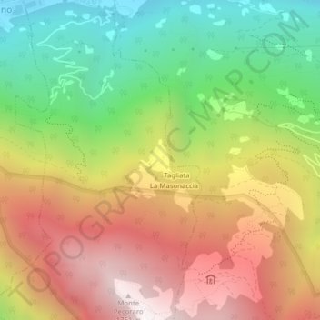 Mapa topográfico Erdona, altitude, relevo