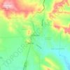 Mapa topográfico Cerro Azul, altitude, relevo