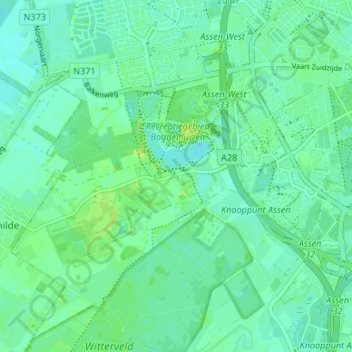 Mapa topográfico Witten, altitude, relevo