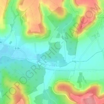 Mapa topográfico Le Plesnoy, altitude, relevo