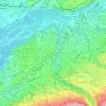 Mapa topográfico Farra, altitude, relevo
