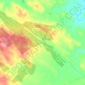 Mapa topográfico Carros, altitude, relevo