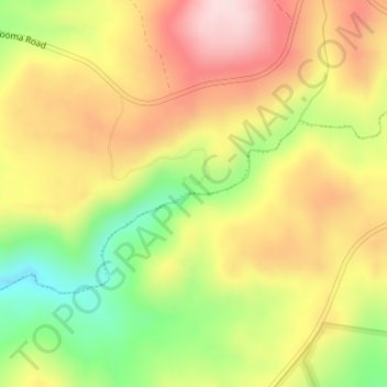 Mapa topográfico Paddys River Falls, altitude, relevo