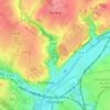 Mapa topográfico Les Turpaines, altitude, relevo