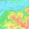 Mapa topográfico Les Brandes, altitude, relevo