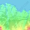 Mapa topográfico Llóngara, altitude, relevo