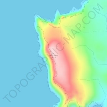 Mapa topográfico Fitful Head, altitude, relevo