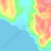 Mapa topográfico Siri-sori Amalatu, altitude, relevo
