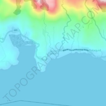 Mapa topográfico Julita, altitude, relevo