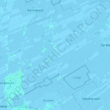 Mapa topográfico Gouwe, altitude, relevo