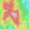Mapa topográfico Monte Zuccone, altitude, relevo