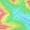 Mapa topográfico Inverso, altitude, relevo