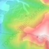 Mapa topográfico Gabardito, altitude, relevo