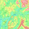 Mapa topográfico 宣汉县, altitude, relevo