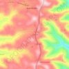 Mapa topográfico Linha Sete, altitude, relevo