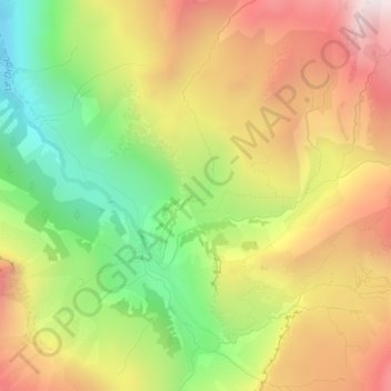 Mapa topográfico Cabanes de la Terce, altitude, relevo